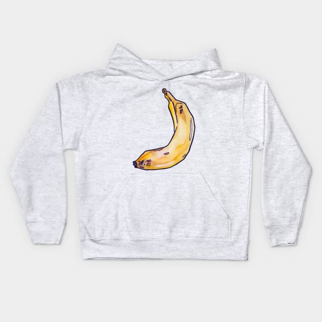 Classic Banana Kids Hoodie by JenTheTracy